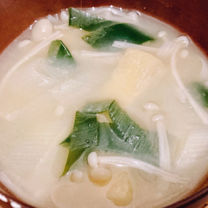 ꕥ長ネギと油揚げの味噌汁ꕥ